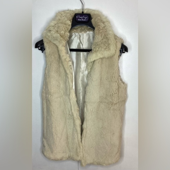 Bijoux White rabbit fur vest Small - Picture 1 of 15